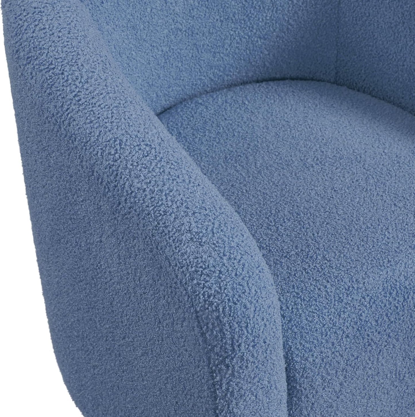 Yaheetech Accent Barrel Chair Boucle Fabric Club Chair