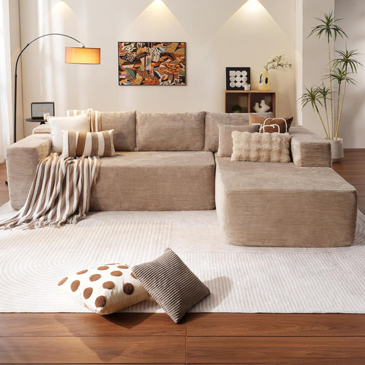 104" Cloud Sectional Couch with L-Shape Chaise