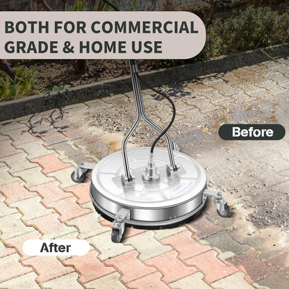 14" Pressure Washer Surface Cleaner with 4 Wheels