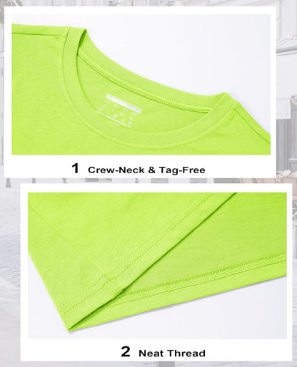 Women's Cotton T-Shirts Short-Sleeve Shirts Crew-Neck Tops