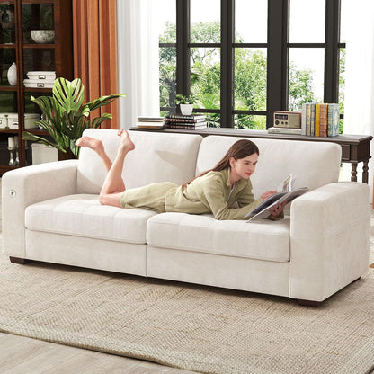 146" U-Shaped Modern Sofa Modular Sectional Cloud Couch