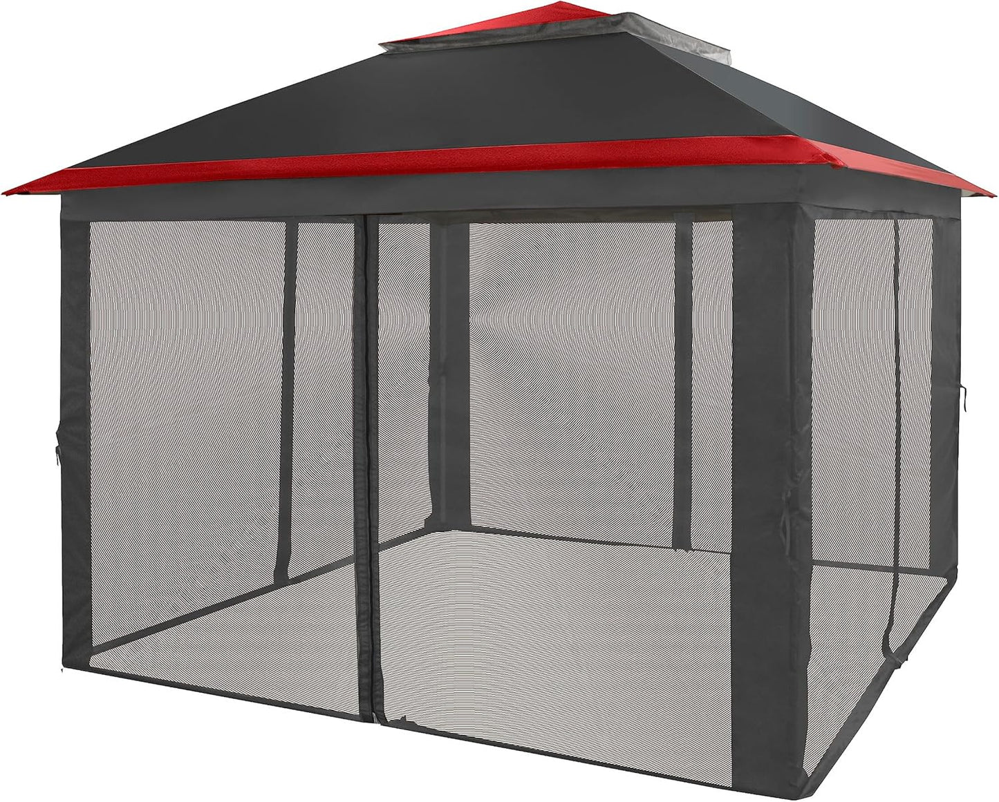 13x13 Pop Up Gazebo Canopy Tent with Wheeled Storage Bag Grey