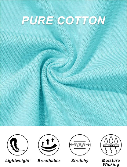 Women's Cotton T-Shirts Short-Sleeve Shirts Crew-Neck Tops