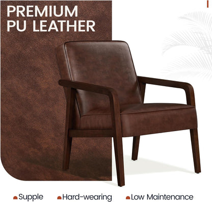 Yaheetech Accent Chair Armchair with Strong Wood Frame
