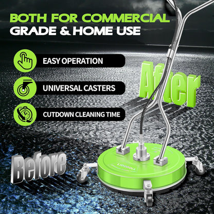 14" Pressure Washer Surface Cleaner with 4 Wheels