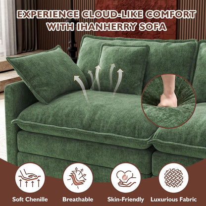 146" U-Shaped Modern Sofa Modular Sectional Cloud Couch