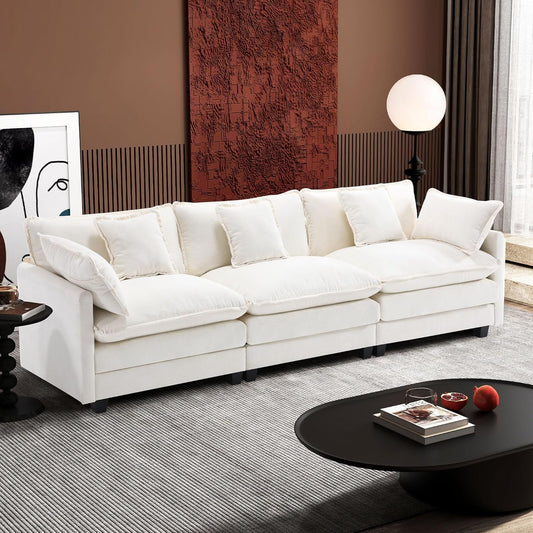 146" U-Shaped Modern Sofa Modular Sectional Cloud Couch