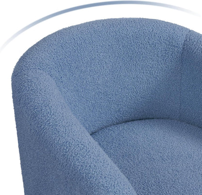 Yaheetech Accent Barrel Chair Boucle Fabric Club Chair