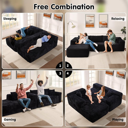 104" Cloud Sectional Couch with L-Shape Chaise