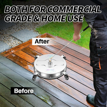 14" Pressure Washer Surface Cleaner with 4 Wheels