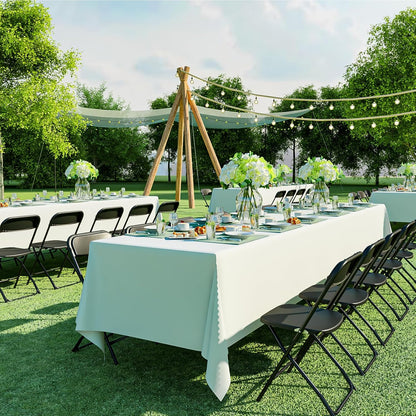 10 Pack White Folding Chairs Portable Party Chairs
