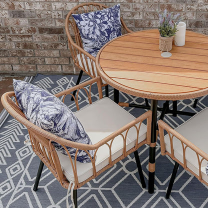 YITAHOME 5 Pieces Outdoor Patio Dining Table Chair Set