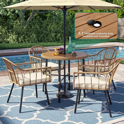 YITAHOME 5 Pieces Outdoor Patio Dining Table Chair Set