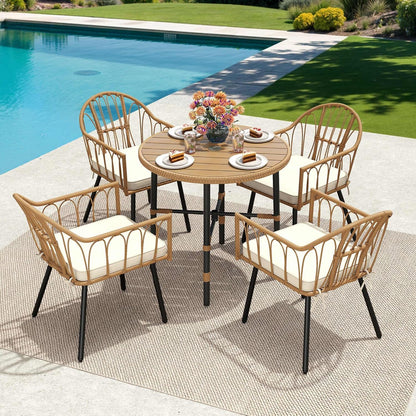 YITAHOME 5 Pieces Outdoor Patio Dining Table Chair Set