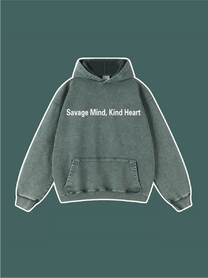 Savage Mind Kind Heart Vintage Hoodie