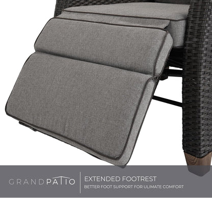 Outdoor Recliner Chair Patio 150° Lay Flat Recliner