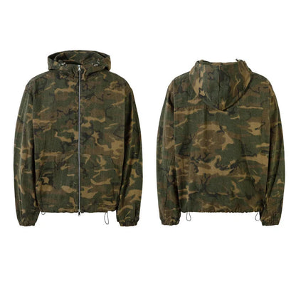 High Street Camo Hooded Jacket for Men