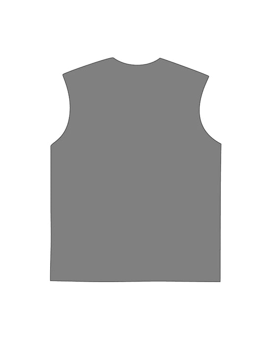 230g Cotton Cartoon Devil Wash Old Sleeveless T-shirt
