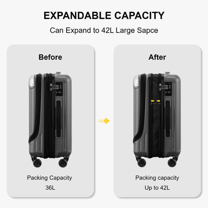 Luggage Airline Approved 20 Inch Expandable Hard Sided Luggages