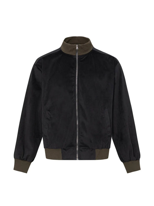 Color Contrast  Zipper Stand-up Collar Jacket for Men