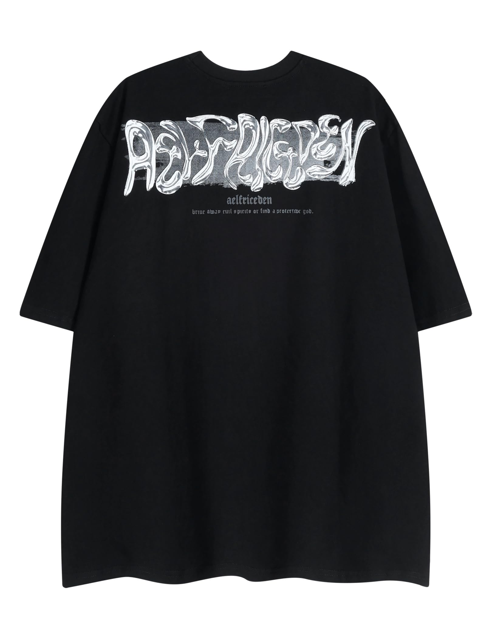 Metalic Graphic Tees Men Y2k Oversized T Shirts Women Vintage Tees Unisex Summer Tops