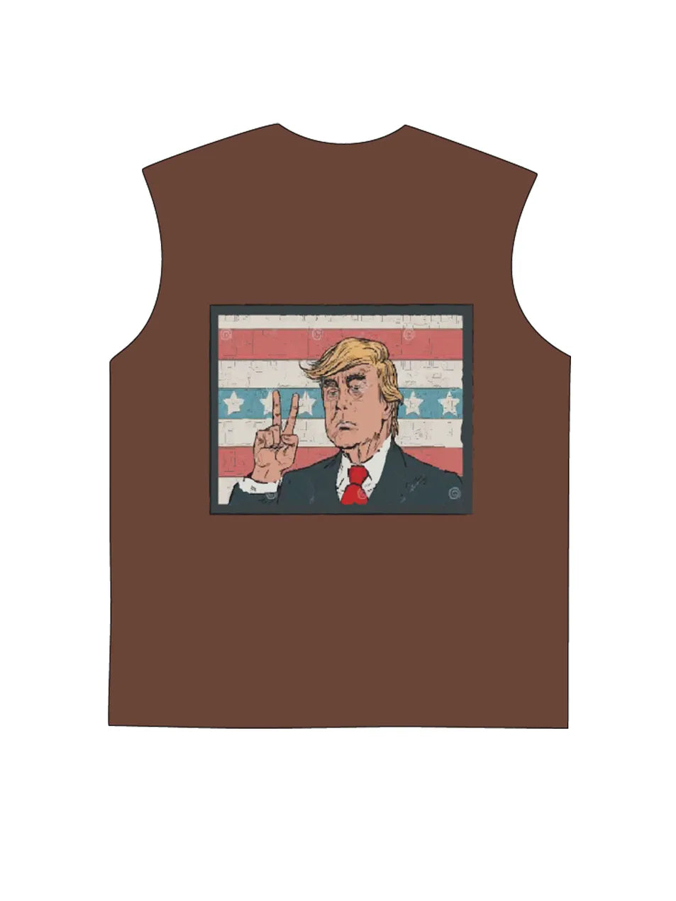 230g Cotton MAGA Printed Wash Old Sleeveless T-shirt