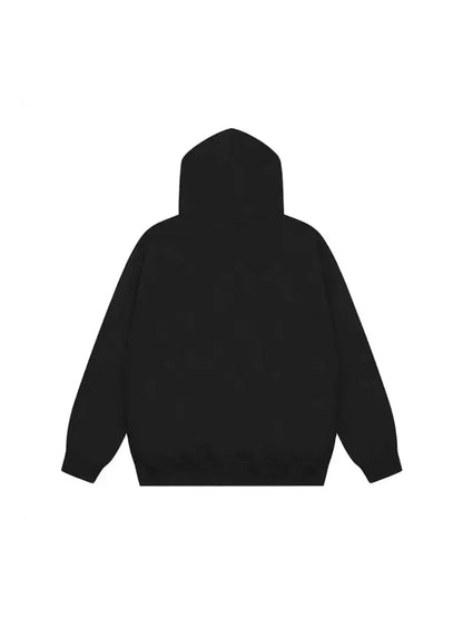 Women Beaded Letter Oversize Hoodie