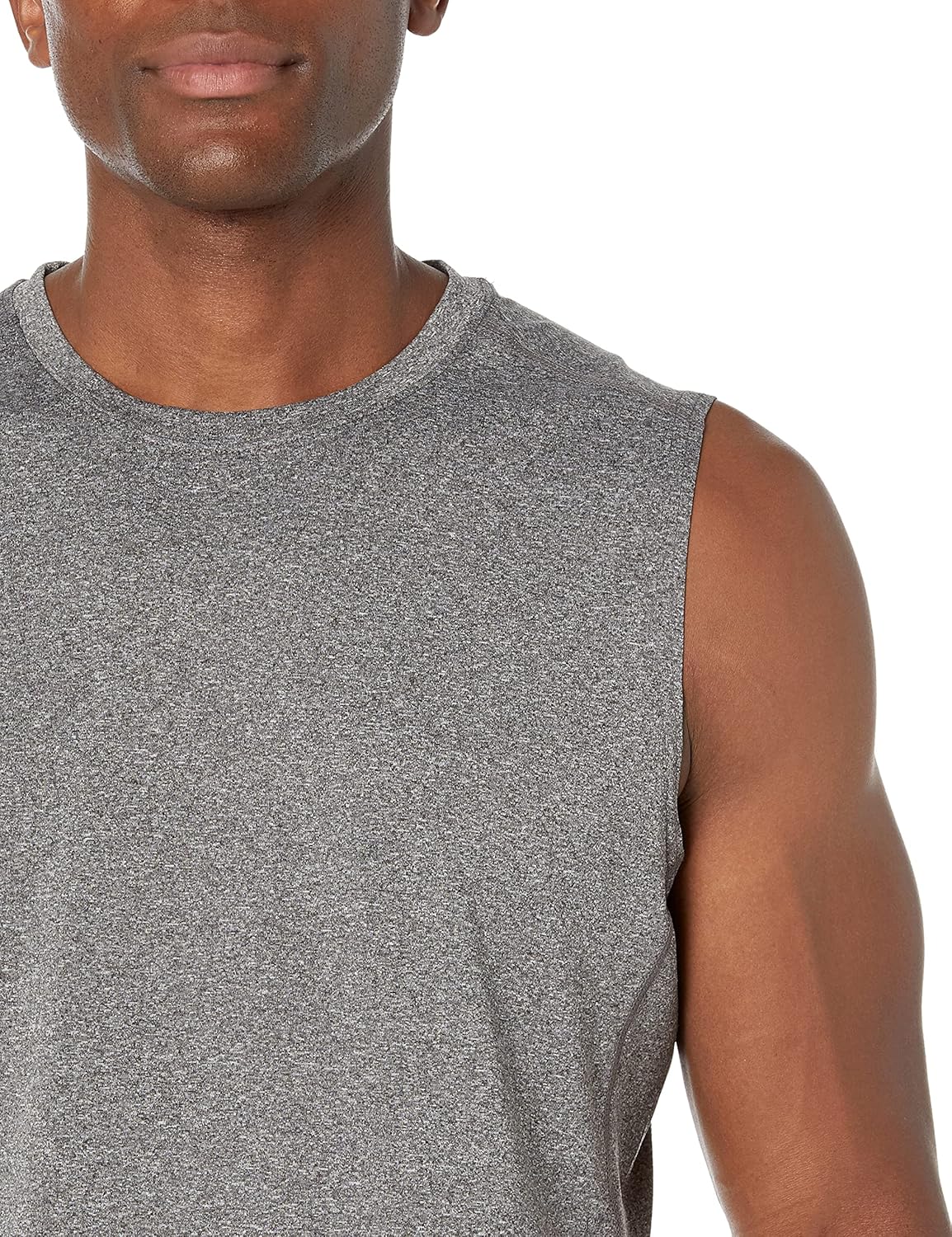 Essentials Men's Active Quick Dry Tech Stretch Lightweight Sleeveless Muscle Shirt