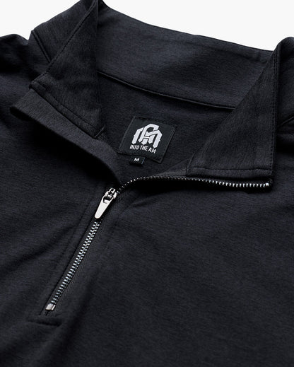 Mens Quarter Zip Tee Lightweight Long Sleeve Athletic Shirt Casual Pullover Top