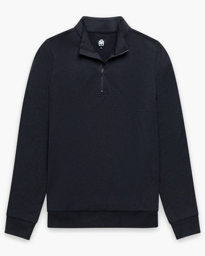 Mens Quarter Zip Tee Lightweight Long Sleeve Athletic Shirt Casual Pullover Top