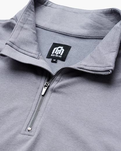 Mens Quarter Zip Tee Lightweight Long Sleeve Athletic Shirt Casual Pullover Top