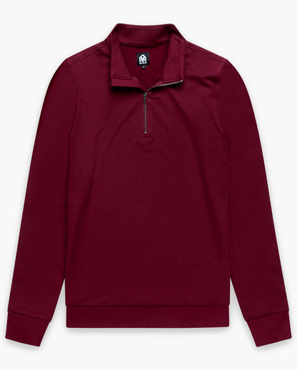 Mens Quarter Zip Tee Lightweight Long Sleeve Athletic Shirt Casual Pullover Top