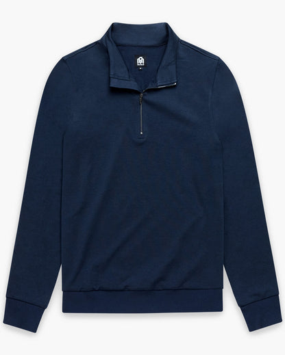 Mens Quarter Zip Tee Lightweight Long Sleeve Athletic Shirt Casual Pullover Top