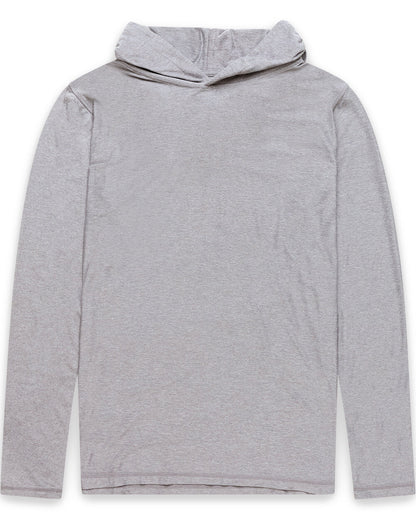 Mens Long Sleeve Hooded Active Tee Lightweight Workout Shirt with Hood