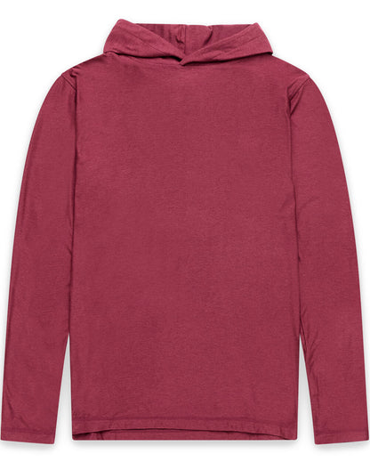 Mens Long Sleeve Hooded Active Tee Lightweight Workout Shirt with Hood