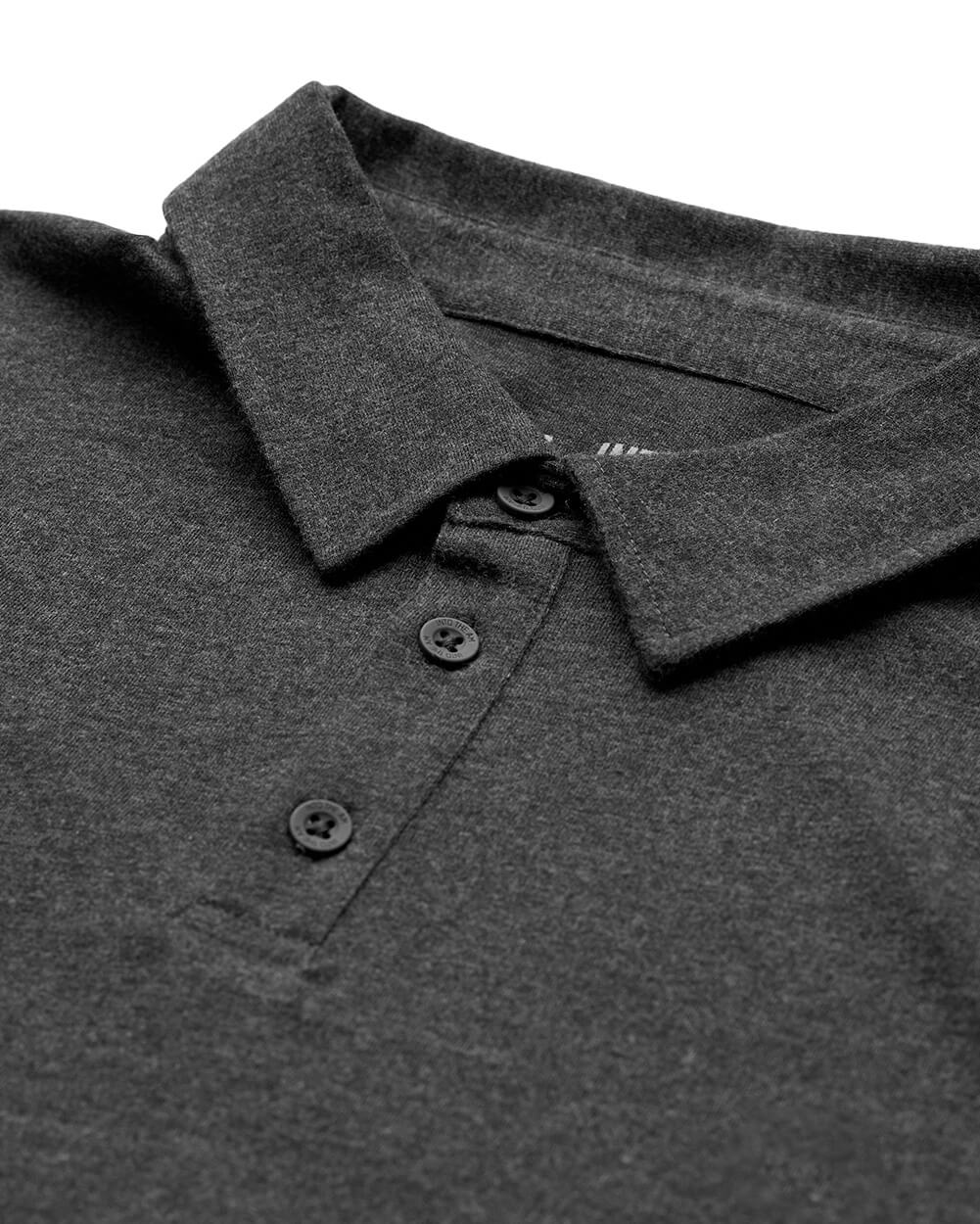 Long Sleeve Polo Shirt Sweatshirt for Men Blue