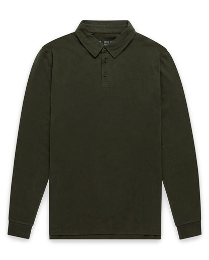 Long Sleeve Polo Shirt Sweatshirt for Men Blue