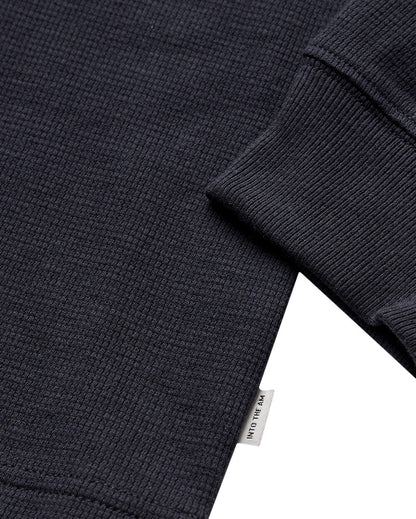 Mens Long Sleeve Waffle Knit Crewneck Shirt Casual Thermal Pullover