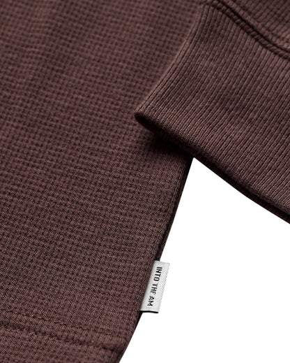 Mens Long Sleeve Waffle Knit Henley Shirt Casual Button Front Thermal Top