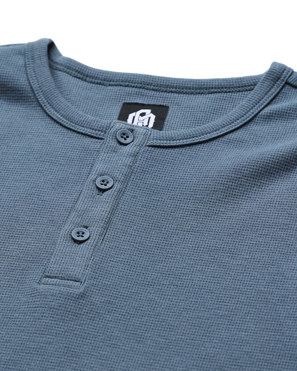 Mens Long Sleeve Waffle Knit Henley Shirt Casual Button Front Thermal Top