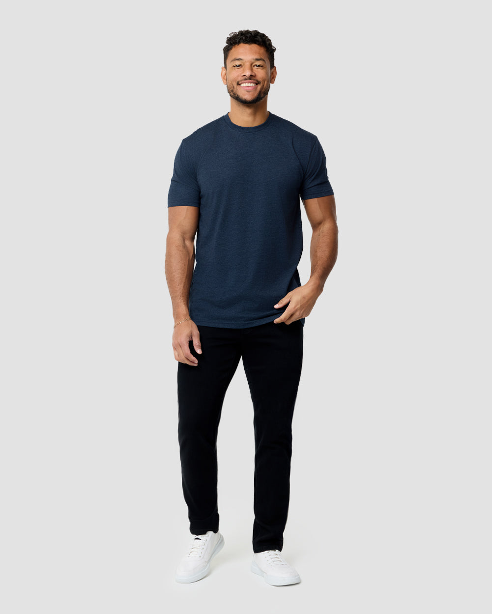 Basic Short Sleeve Tee Cotton T-shirt for Men