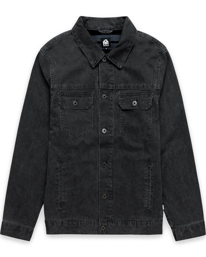 Mens Trucker Jacket Classic Fit Button Up with Chest and Side Pockets
