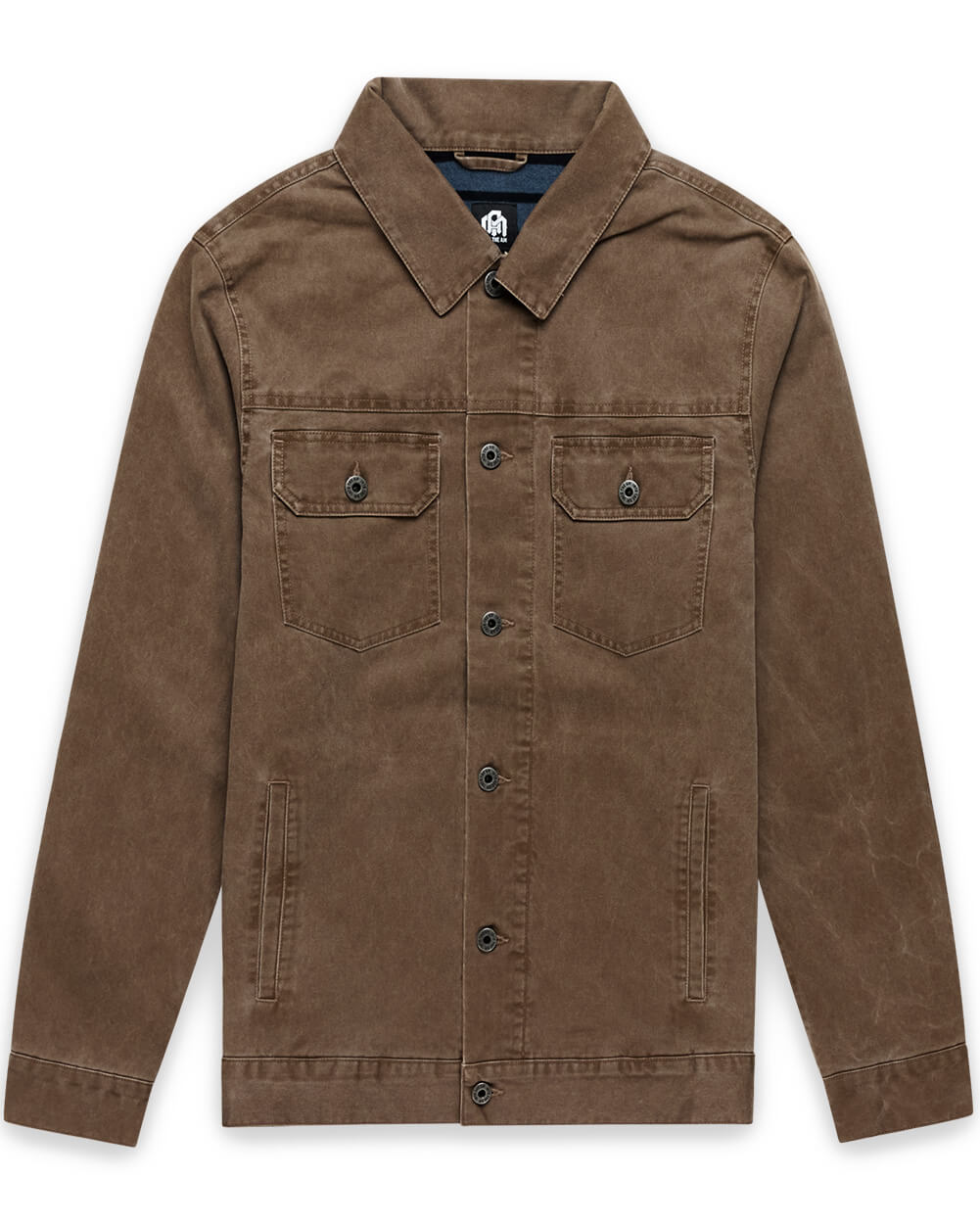 Mens Trucker Jacket Classic Fit Button Up with Chest and Side Pockets