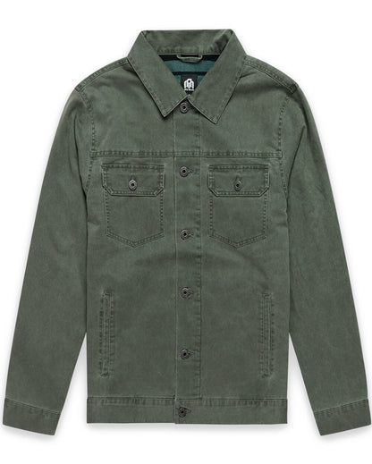 Mens Trucker Jacket Classic Fit Button Up with Chest and Side Pockets