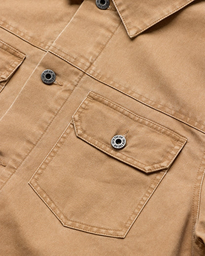 Mens Trucker Jacket Classic Fit Button Up with Chest and Side Pockets