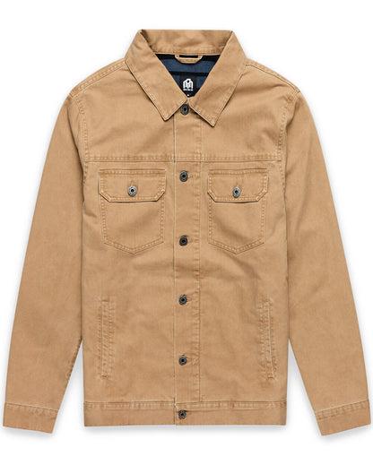 Mens Trucker Jacket Classic Fit Button Up with Chest and Side Pockets
