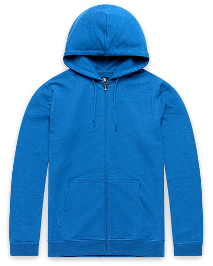 Mens Zip Up Hoodie Casual Fleece Jacket with Front Pockets Long Sleeve Sweatshirt