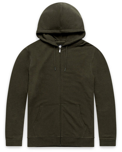 Mens Zip Up Hoodie Casual Fleece Jacket with Front Pockets Long Sleeve Sweatshirt