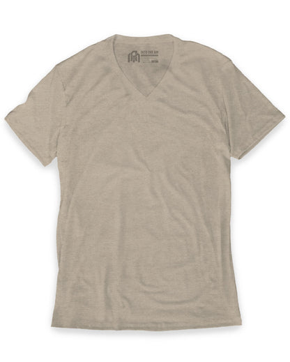 V-Neck Tee Cotton Black T-shirt for Men
