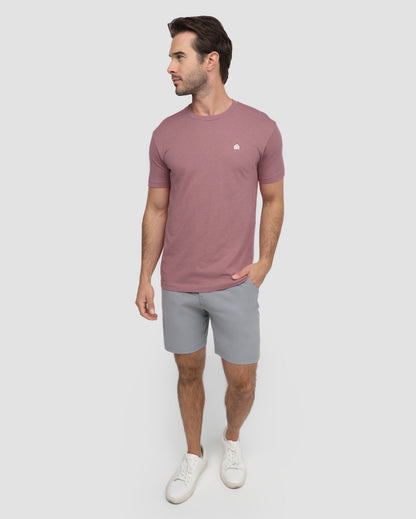 Basic Pure Color Cotton T-shirt Tee for Men